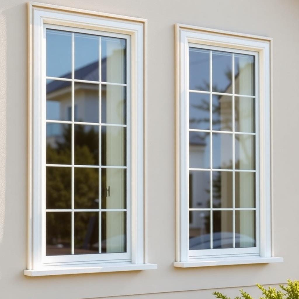 Spotless residential windows after professional cleaning